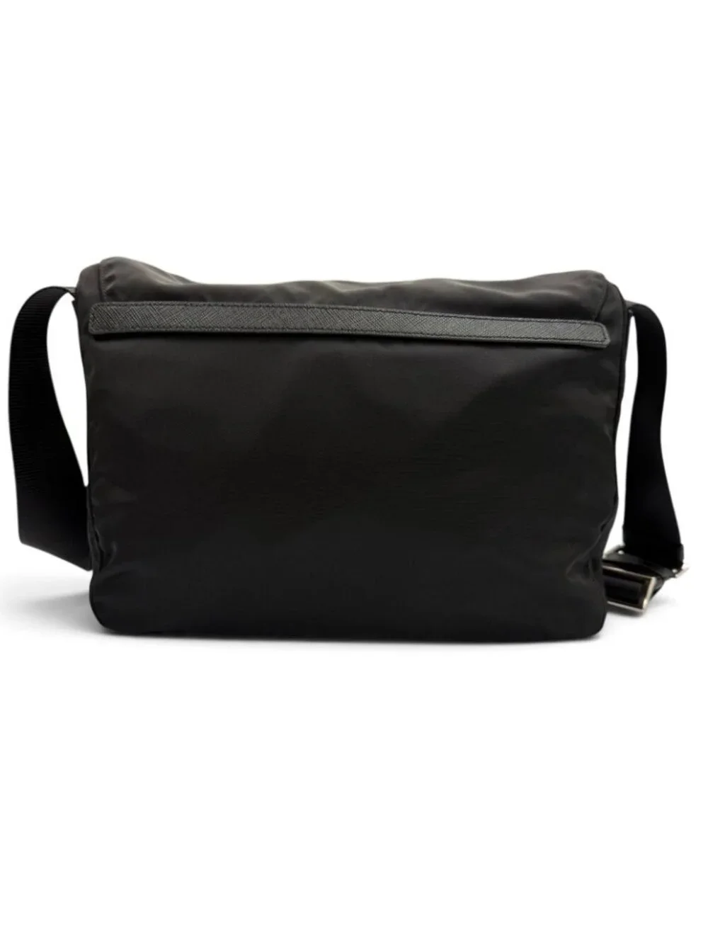 Prada Nylon Leather Re-Nylon Shoulder Bag Black